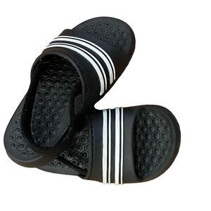 Wonder Nation Unisex Black White Flip Flop Sandals Toddler Size 7/8